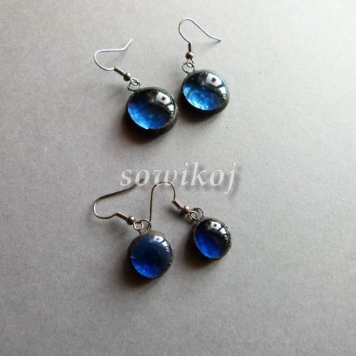 Kolczyki witrażowe ręcznie robione