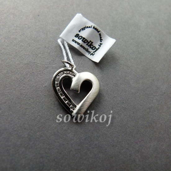 Serce srebrne zawieszka