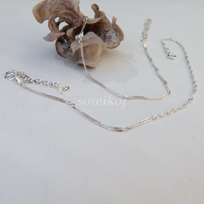 Srebrna bransoletka na kostkę